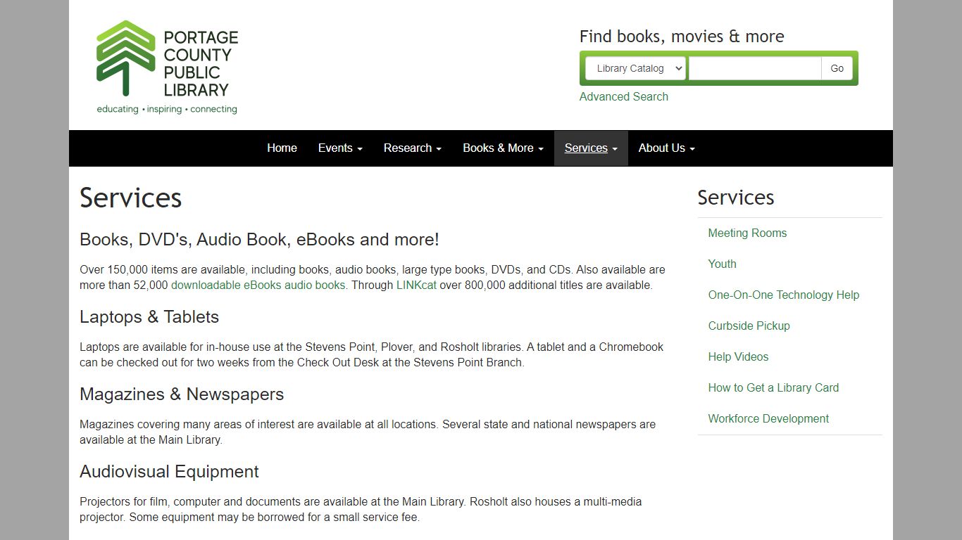 Services | Portage County Public Library
